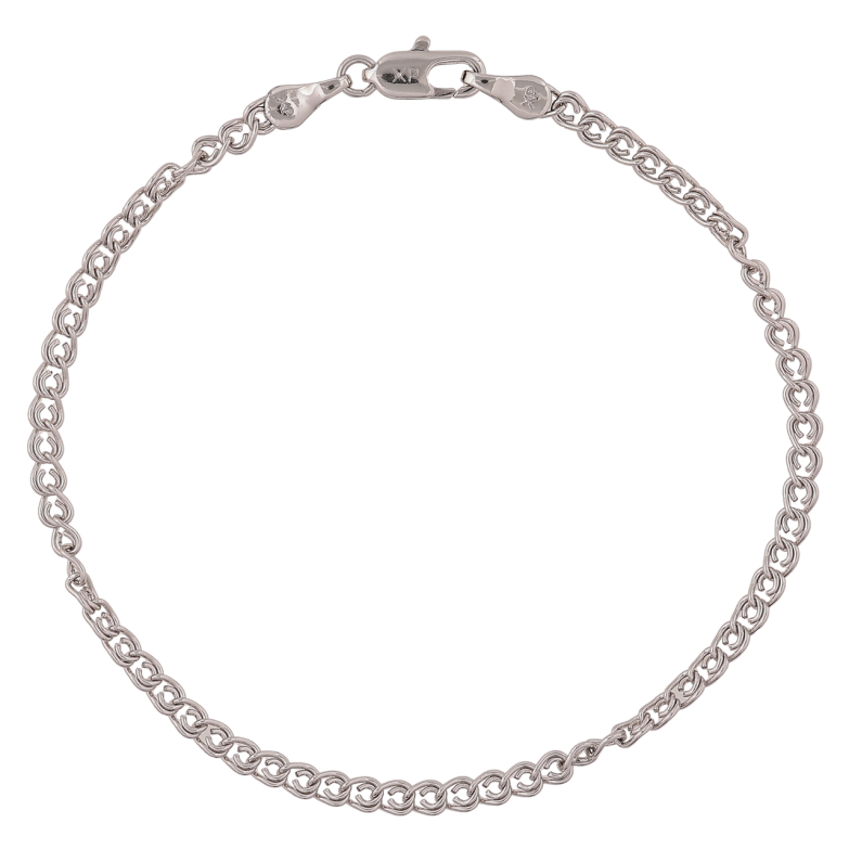 Браслет Xuping Родий Цепочка Лав перекрученная длинна 19см х 3мм фото №16