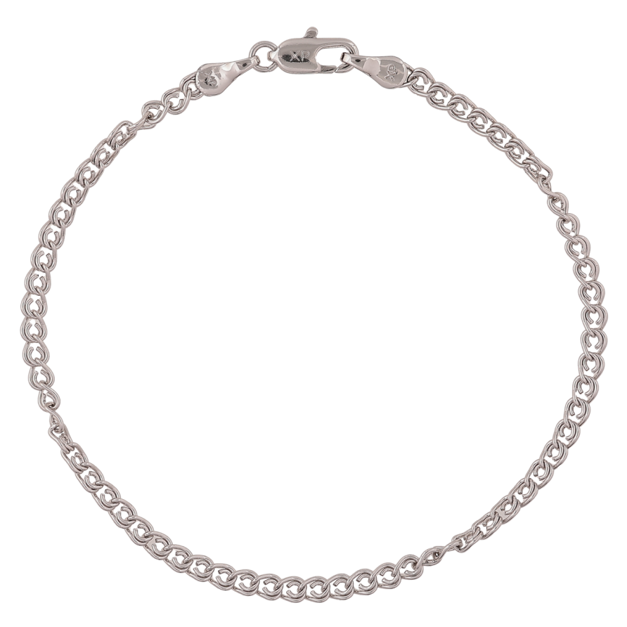 Браслет Xuping Родій «Ланцюжок Лав перекручений» довжина 19см х 3мм фото №1