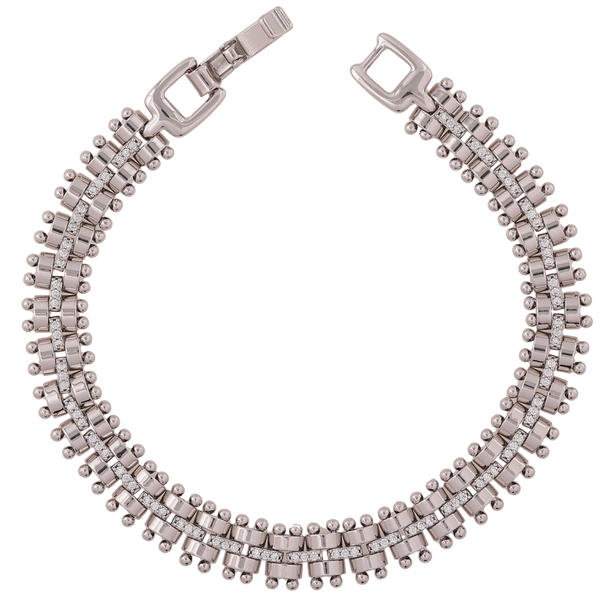 Браслет Xuping Родій «Фантазійне плетіння» довжина 19см х 9мм фото №1