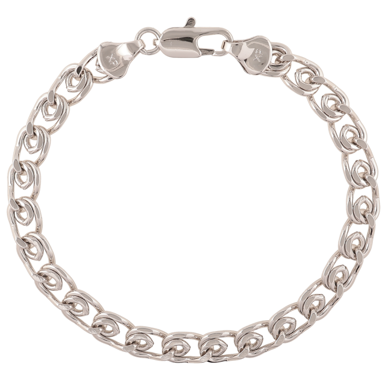 Браслет Xuping Родий Цепочка плетение Лав длинна 19см х 6мм фото №1