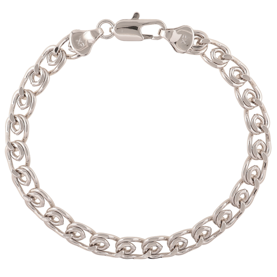 Браслет Xuping Родій «Ланцюжок плетіння Лав» довжина 19см х 6мм фото №1