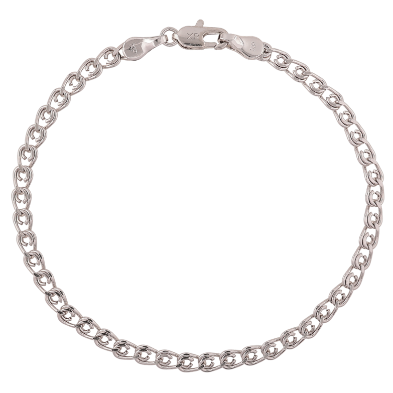 Браслет Xuping Родий Цепочка плетение Лав длинна 19см х 3.5мм фото №1