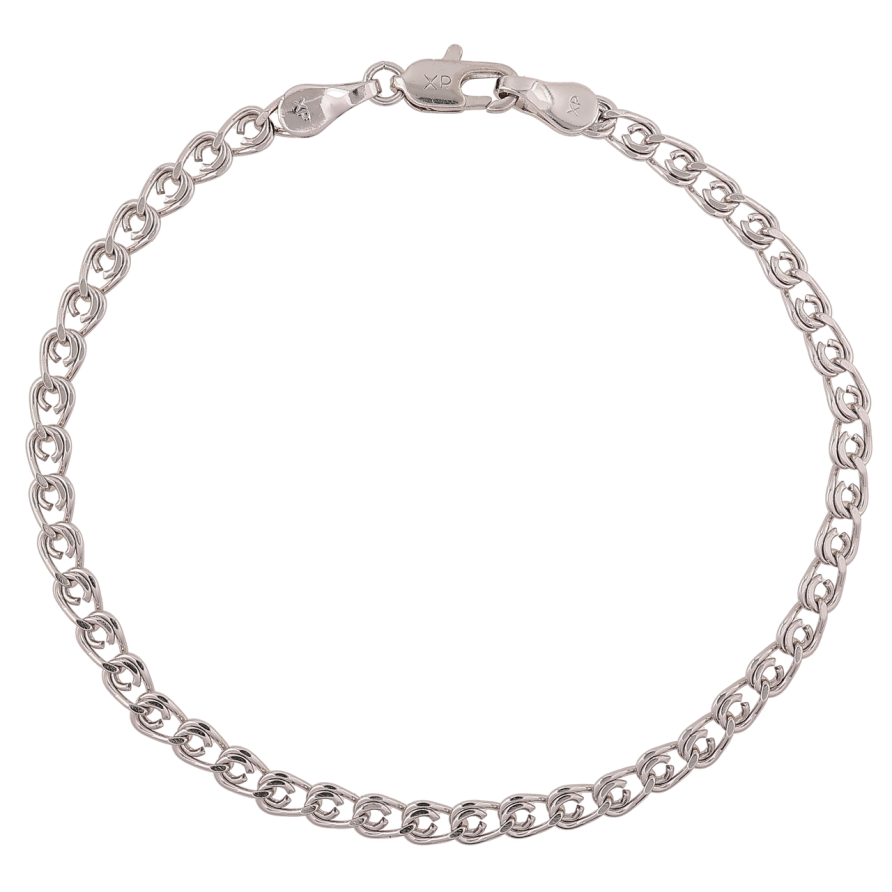 Браслет Xuping Родій «Ланцюжок плетіння Лав» довжина 19см х 3.5мм фото №1