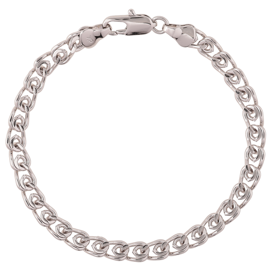 Браслет Xuping Родій «Ланцюжок плетіння Лав» довжина 19.5см х 5мм фото №1