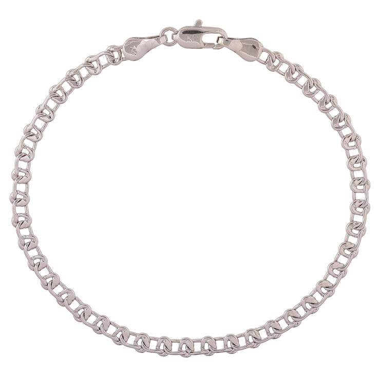 Браслет Xuping Родий Цепочка плетение Узел длинна 19см х 3.5мм фото №8