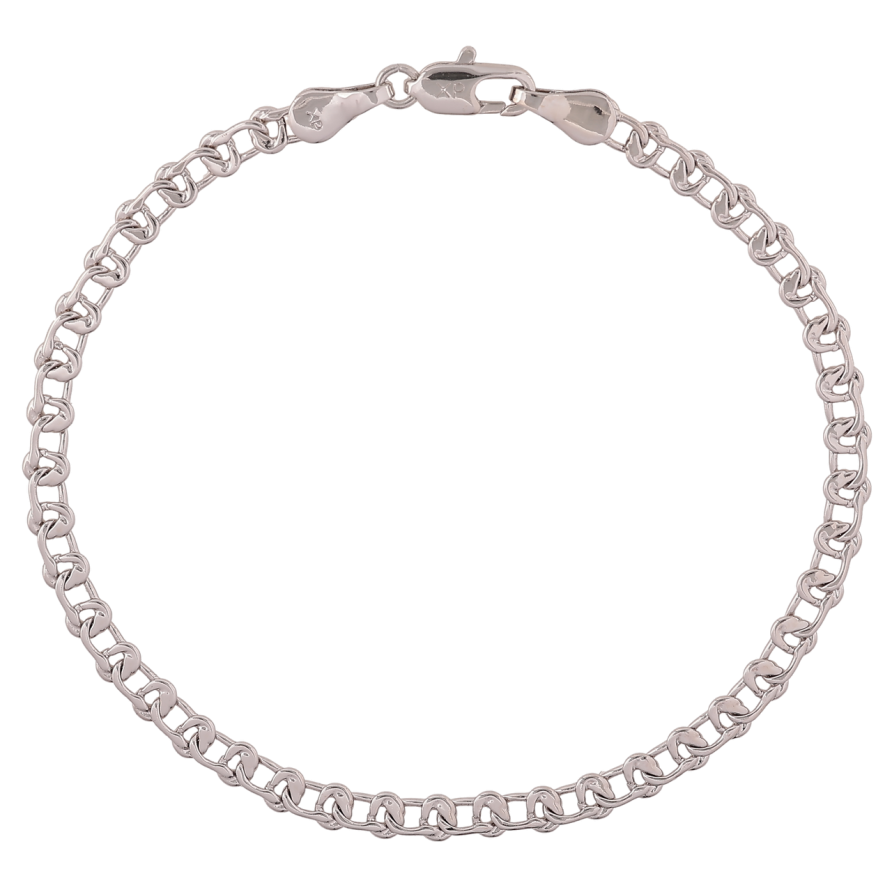 Браслет Xuping Родій «Ланцюжок плетіння Вузол» довжина 19см х 3.5мм фото №1