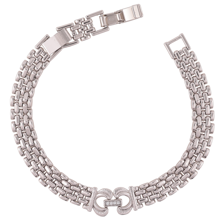 Браслет Xuping Родій «Браслетний візерунок зі вставкою» довжина з доп.замком 17,19см х 8-10мм фото №1