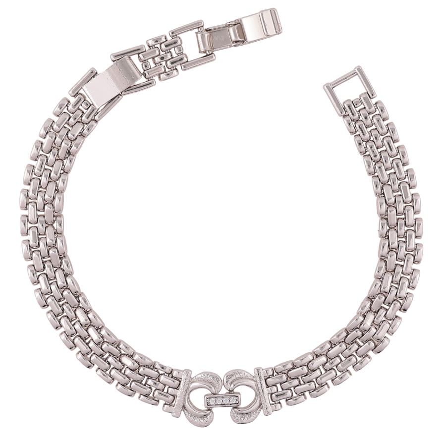 Браслет Xuping Родій «Браслетний візерунок зі вставкою» довжина з доп.замком 17,19см х 8-10мм фото №1