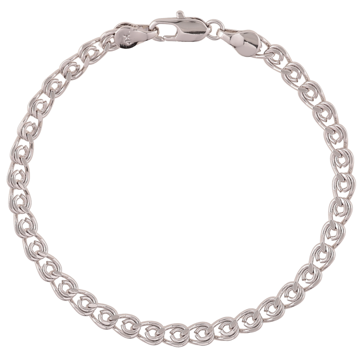 Браслет Xuping Родий Цепочка плетение Лав длинна 19см х 5мм фото №9