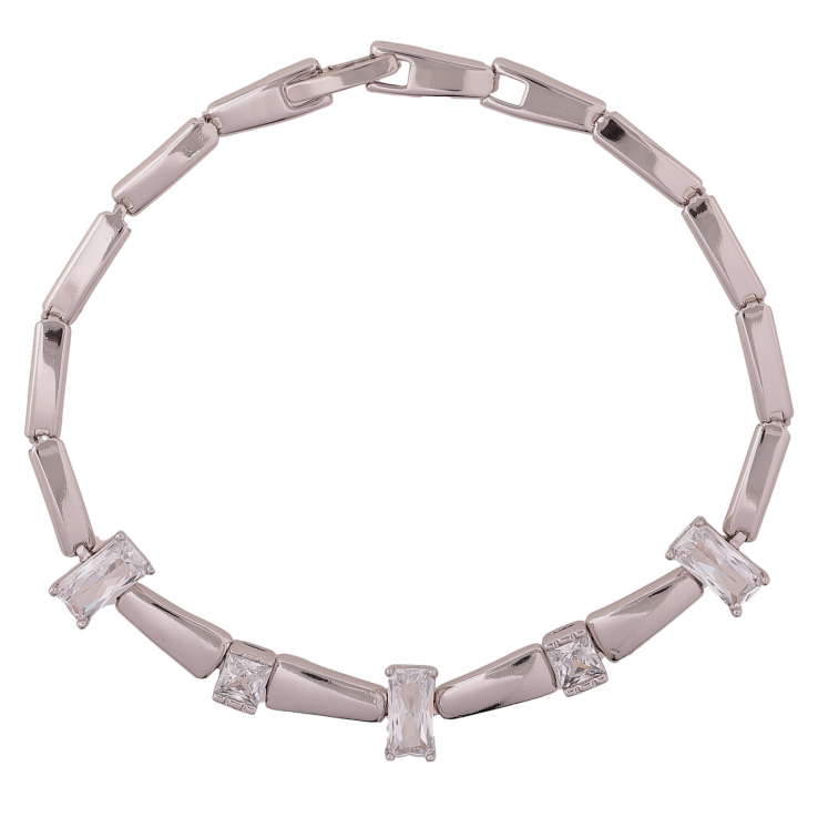 Браслет Xuping Родій «Кришталеві вставки» довжина 19.5см х 3-8мм фото №11