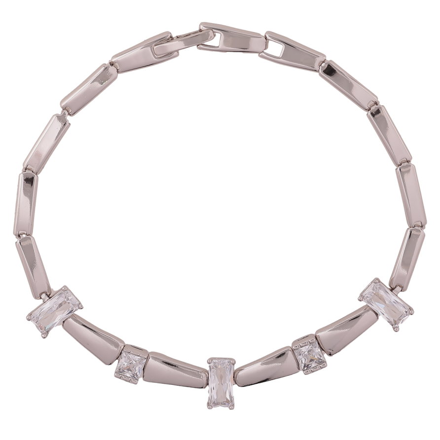 Браслет Xuping Родій «Кришталеві вставки» довжина 19.5см х 3-8мм фото №1