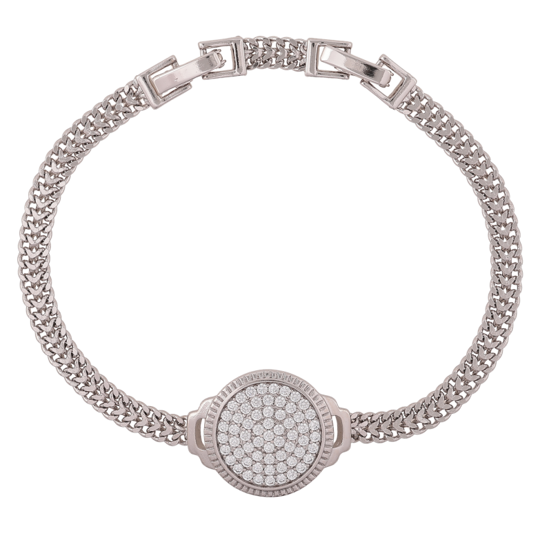 Браслет Xuping Родій «Годинник» довжина з доп. замком 18,20см х 5-18мм фото №1