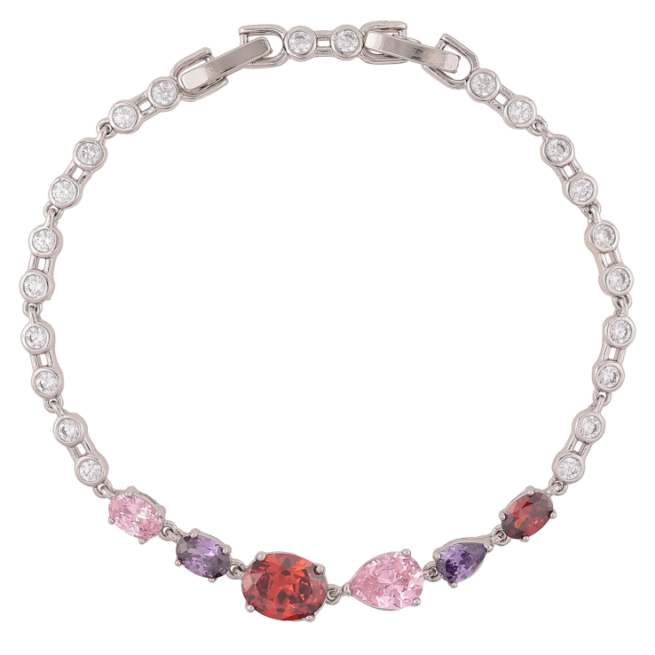 Браслет Xuping Родій «Різнокольорові кристали» довжина з доп. замком 17,19см х 3-7мм фото №20