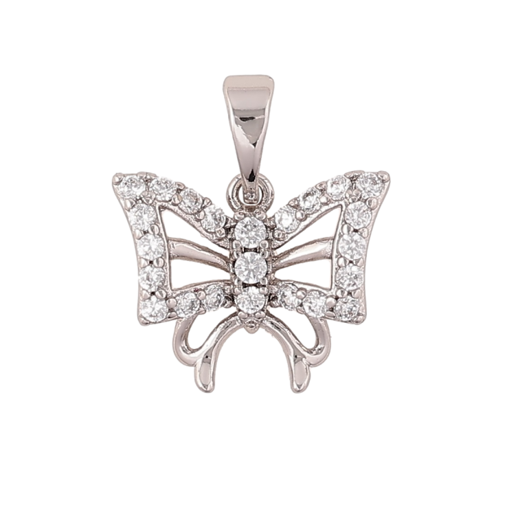 Кулон Xuping Родій «Метелик з кристалами» для ланцюжка до 5мм фото №21