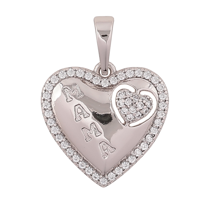 Кулон Xuping Родій «Сердечко з написом Мама» для ланцюжка до 6мм фото №9