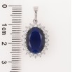 Кулон Xuping Родій «Синій кристал в обрамленні дрібних» для ланцюжка до 6мм фото №2