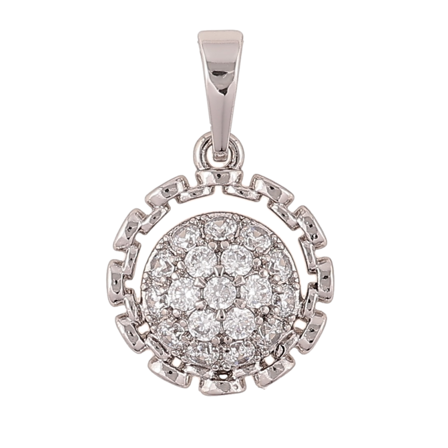 Кулон Xuping Родій «Візерунок з кристалами» для ланцюжка до 6мм фото №1