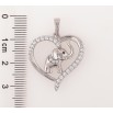 Кулон Xuping Родій «Слоник у сердечку» для ланцюжка до 6мм фото №2