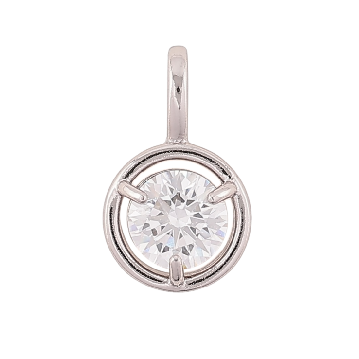 Кулон Xuping Родій «Кристал у колечку» для ланцюжка до 3мм фото №19