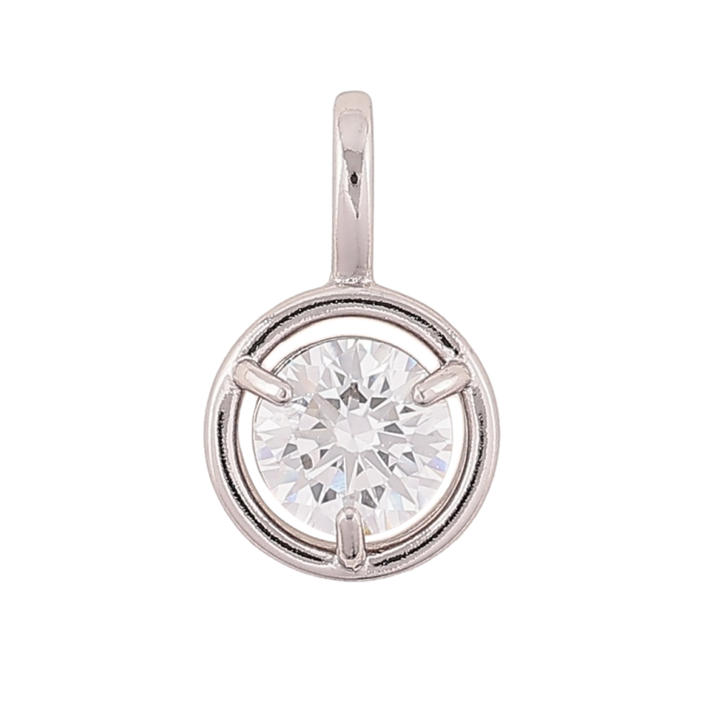 Кулон Xuping Родий Кристалл в колечке для цепочки до 3мм фото №1