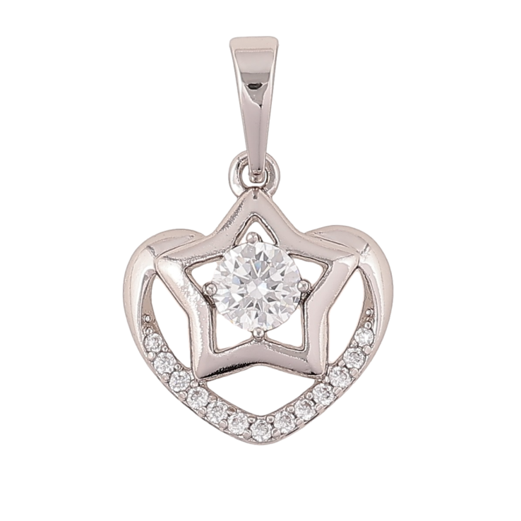 Кулон Xuping Родій «Зірка в сердечку з кристалами» для ланцюжка до 6мм фото №18 Кулон Xuping Родій «Зірка в сердечку з кристалами» для ланцюжка до 6мм фото №18