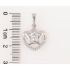 Кулон Xuping Родій «Зірка в сердечку з кристалами» для ланцюжка до 6мм фото №2