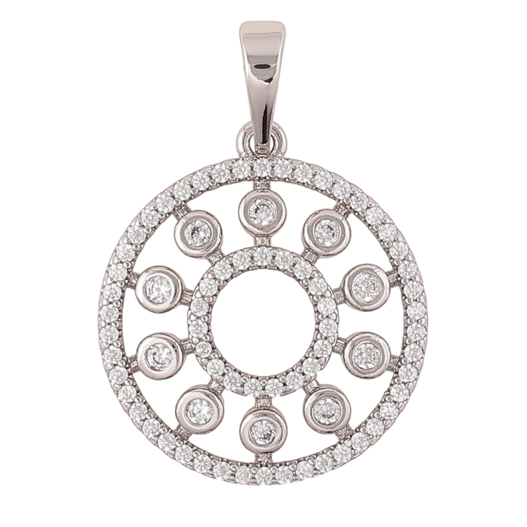 Кулон Xuping Родій «Колечко з візерунком кристалами» для ланцюжка до 6мм фото №16 Кулон Xuping Родій «Колечко з візерунком кристалами» для ланцюжка до 6мм фото №16