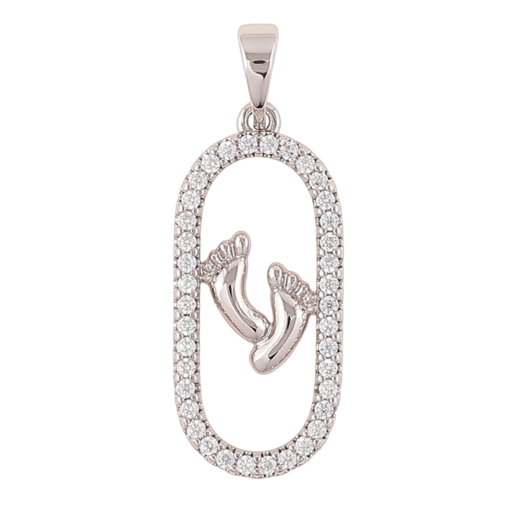 Кулон Xuping Родій «Дитячі слідочки» для ланцюжка до 5мм фото №10