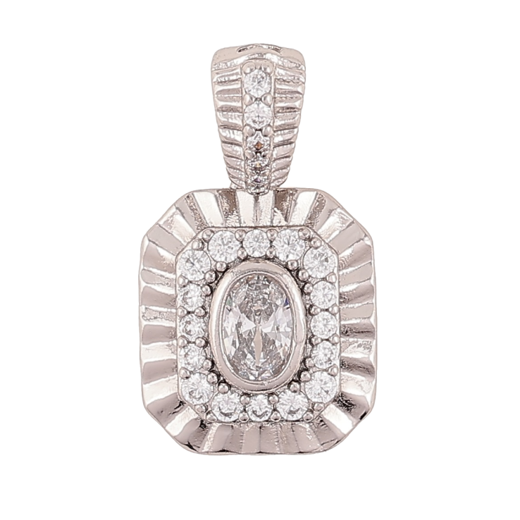 Кулон Xuping Родій «Візерунок з кристалами» для ланцюжка до 5мм фото №25 Кулон Xuping Родій «Візерунок з кристалами» для ланцюжка до 5мм фото №25