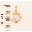 Кулон Xuping Позолота 18K «Коло з кришталевою квіточкою» для ланцюжка до 5 мм фото №2