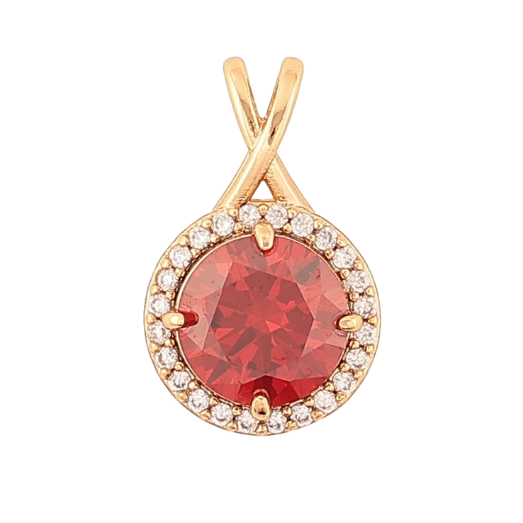 Кулон Xuping Позолота 18K «Червоний кристал в обрамленні» для ланцюжка до 4мм фото №12