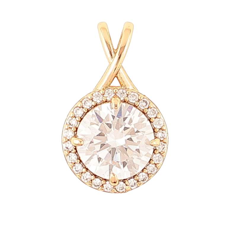 Кулон Xuping Позолота 18K «Кристал в обрамленні» для ланцюжка до 4мм фото №1