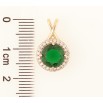 Кулон Xuping Позолота 18K «Зелений кристал в обрамленні» для ланцюжка до 4мм фото №2