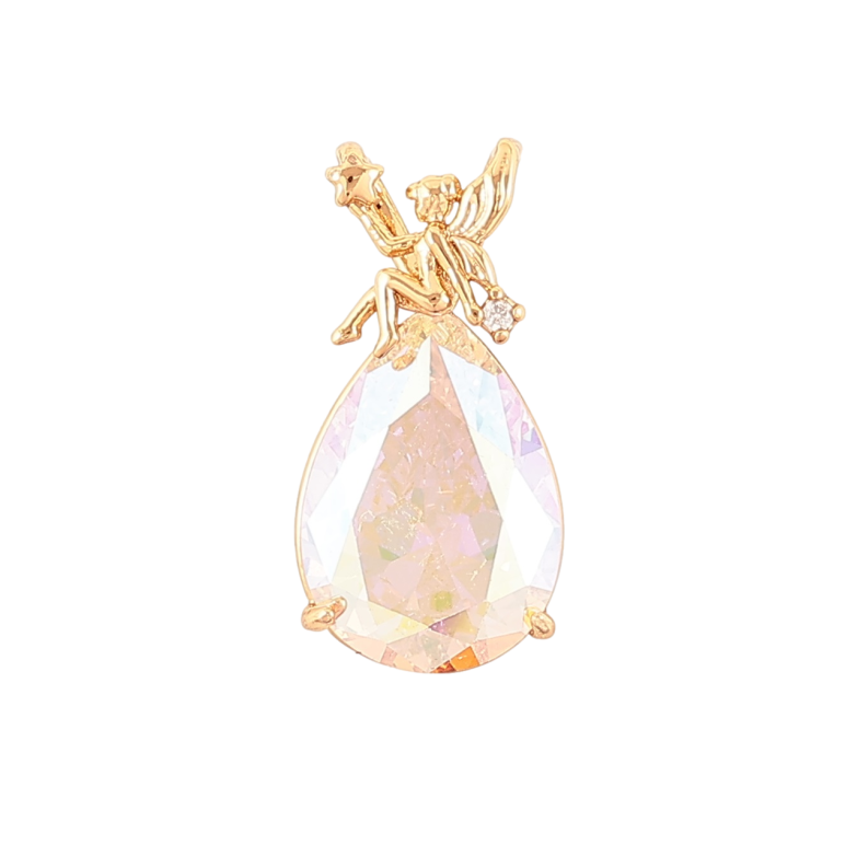 Кулон Xuping Позолота 18K Фея на радужном кристалле для цепочки до 4мм фото №1