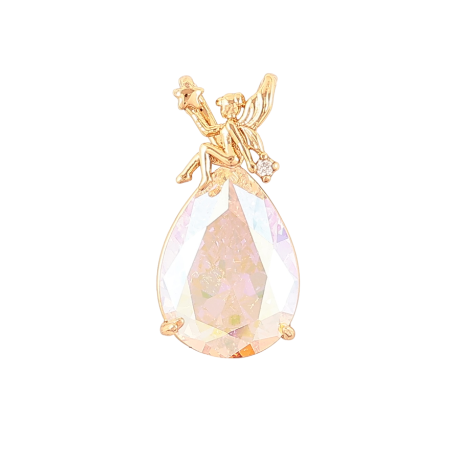 Кулон Xuping Позолота 18K «Фея на райдужному кристалі» для ланцюжка до 4мм фото №1