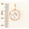 Кулон Xuping Позолота 18K «Кристал у декоративній оправі» для ланцюжка до 6мм фото №2