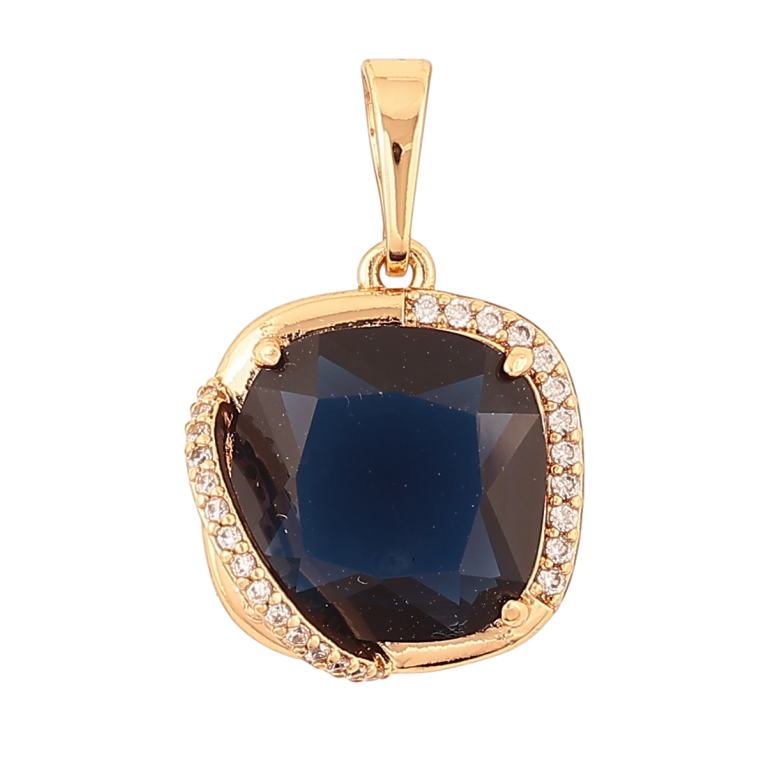 Кулон Xuping Позолота 18K «Синій кристал у декоративній оправі» для ланцюжка до 6мм фото №20