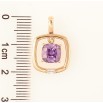 Кулон Xuping Позолота 18K «Підвіска бузковий кристал» для ланцюжка до 2мм фото №2