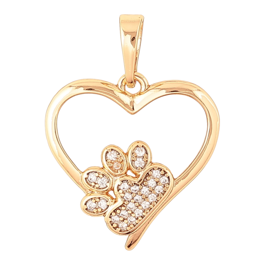 Кулон Xuping Позолота 18K Сердечко с лапкой для цепочки до 6мм фото №1