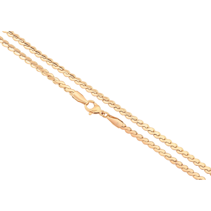 Ланцюжок Xuping Позолота 18K «Плетіння Серпантин» довжина 45см х 3мм фото №14