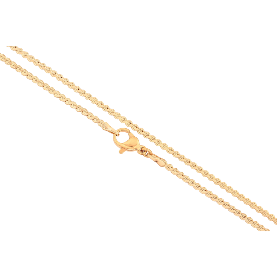 Ланцюжок Xuping Позолота 18K «Плетіння Серпантин» довжина 45см х 2мм фото №1