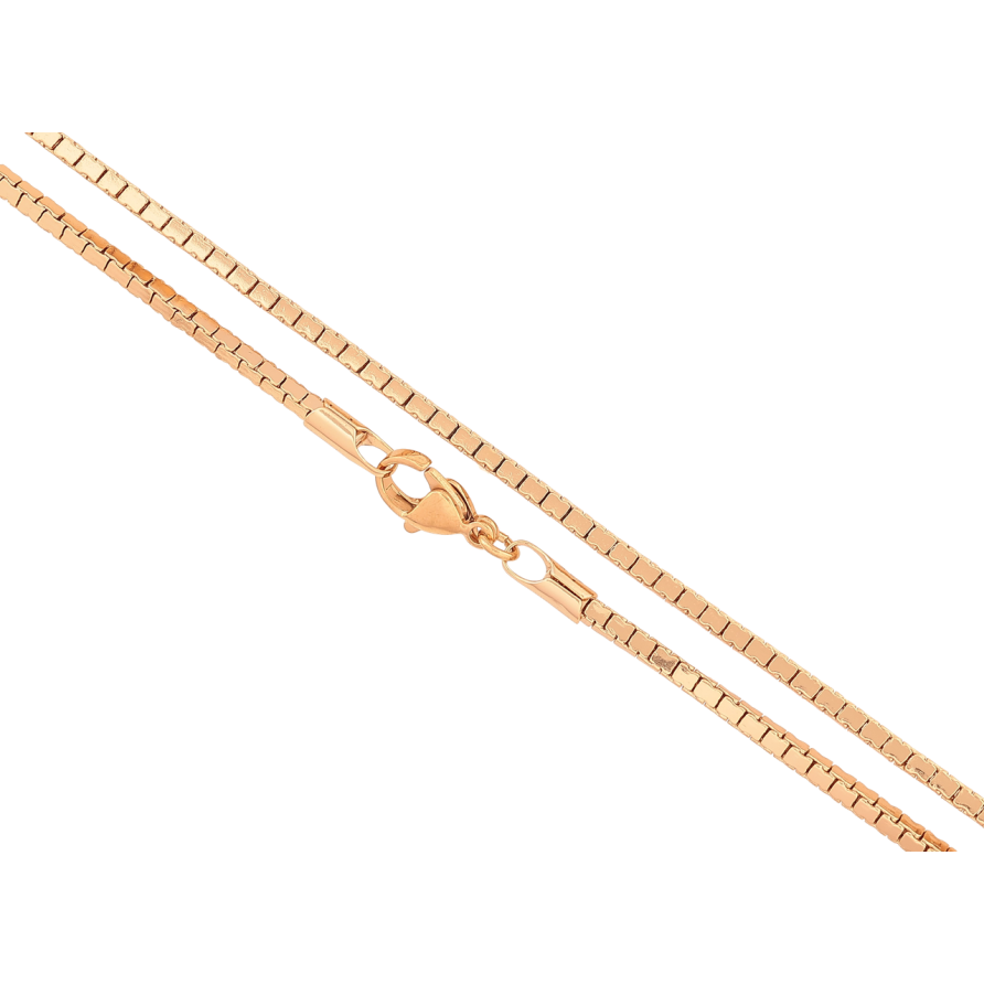 Цепочка Xuping Позолота 18K Плетение Фантазийное 4-х гранное, перекрученное длинна 50см х 2мм фото №1