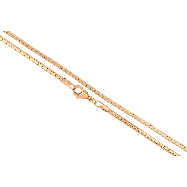 Цепочка Xuping Позолота 18K Плетение Фантазийное 4-х гранное, перекрученное длинна 50см х 2мм фото №1