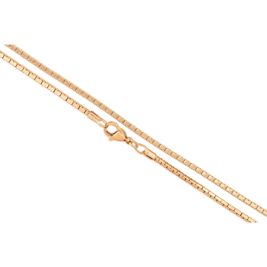 Ланцюжок Xuping Позолота 18K «Плетіння Фантазійне 4-х гранне, перекручене» довжина 50см х 2мм фото №1