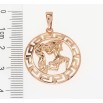 Кулон Xuping Позолота РВ Круглий Медальйон Знак Зодіаку Водолій з меандровим візерунком фото №2 Кулон Xuping Позолота РВ Круглий Медальйон Знак Зодіаку Водолій з меандровим візерунком фото №2