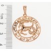 Кулон Xuping Позолота РВ Круглий Медальйон Знак Зодіаку Козеріг з меандровим візерунком фото №2 Кулон Xuping Позолота РВ Круглий Медальйон Знак Зодіаку Козеріг з меандровим візерунком фото №2