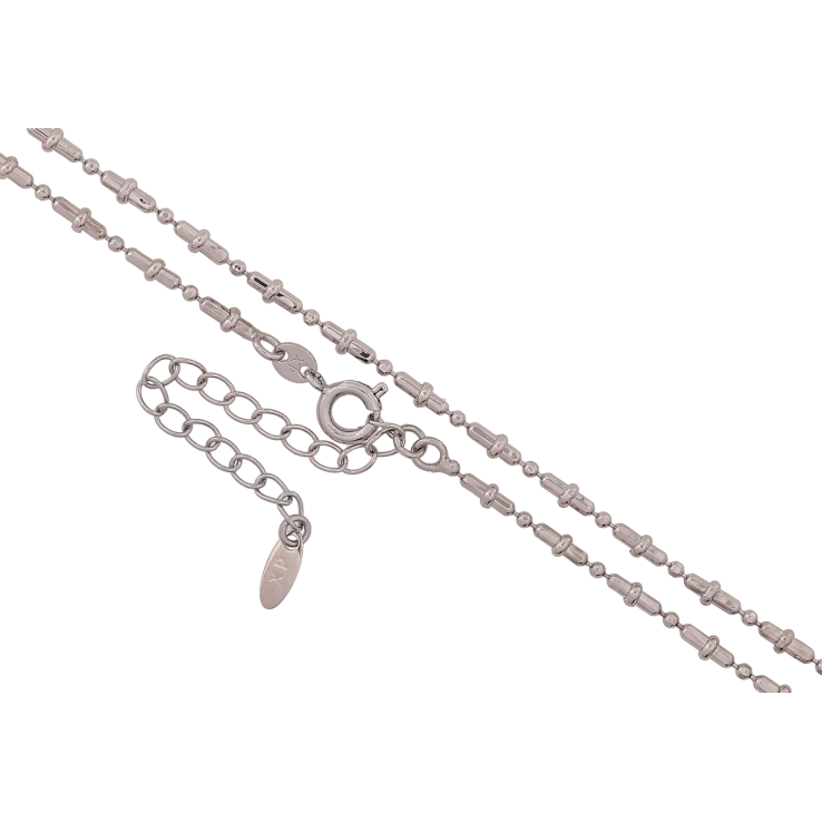 Ланцюжок Xuping Родій «Плетіння Перлина декоративна» довжина 45-50см х 1.5-2.5мм фото №2