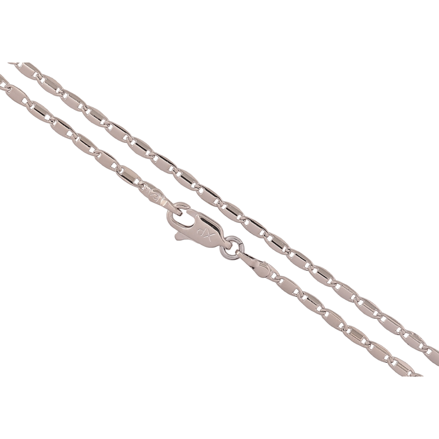 Ланцюжок Xuping Родій «Плетіння Морський ланцюг» довжина 44см х 2мм фото №1 Ланцюжок Xuping Родій «Плетіння Морський ланцюг» довжина 44см х 2мм фото №1
