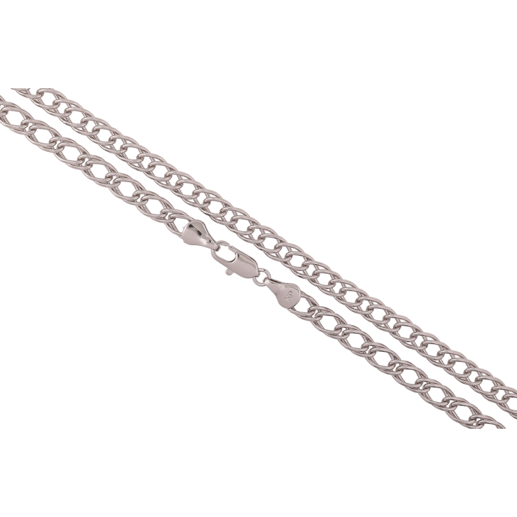 Ланцюжок Xuping Родій «Плетіння Ромб» довжина 55см х 5мм фото №6 Ланцюжок Xuping Родій «Плетіння Ромб» довжина 55см х 5мм фото №6
