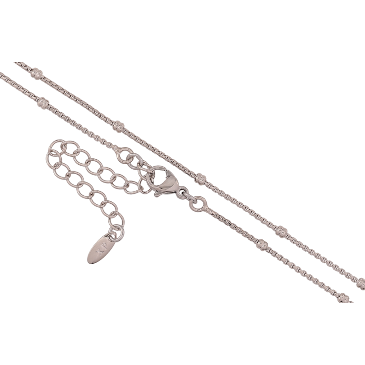 Ланцюжок Xuping Родій «Плетіння Венеціанське з намистинами» довжина 45-50см х 1-2мм фото №8